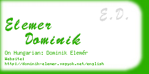 elemer dominik business card